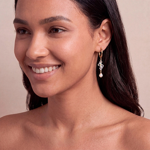 Серьги Hoop White-Gold - рис 2.