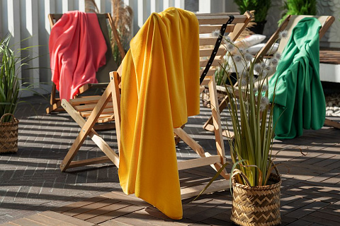 Флисовый плед Warm&Peace, желтый - рис 8.