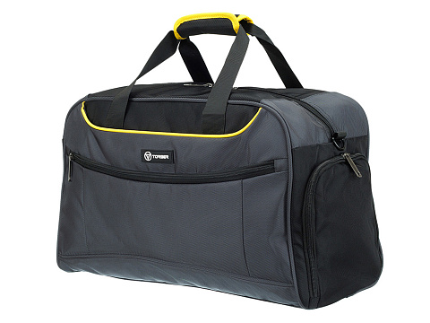 Сумка спортивная TORBER, серый, полиэстер, 48 х 24 х 30 см - рис 3.