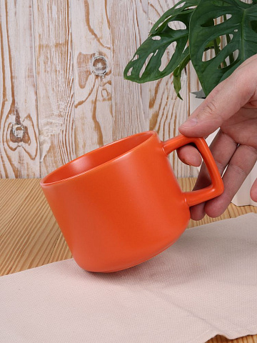 Чашка Jumbo в коробке матовая, оранжевая - рис 7.