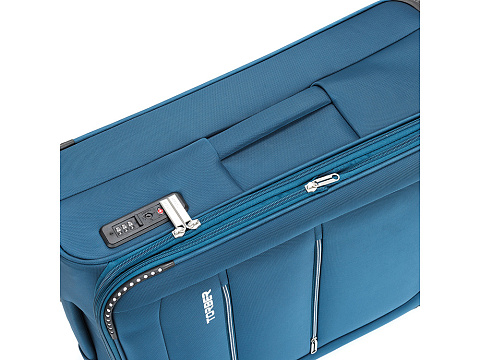 Чемодан TORBER ВИВИ, синий, полиэстер, 44 х 25 х 67 см, 63 л - рис 9.